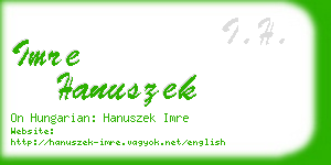 imre hanuszek business card